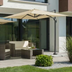 Pendelschirm 'Rhodos Junior', Ca 230 X 230 Cm, Natur -Gartengeschäft Im Freien 3910503185 Sonnenschirm Rhodos Junior natur 4 90615