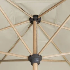 Doppler Kurbelschirm 'Alu-Wood Ultra', Ca. 300 X 200 Cm, Natur -Gartengeschäft Im Freien 3910503241 Kurbelschirm Alu Wood Ultra 9 99056