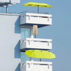 Sonnenschirm 'Salerno', Silbergrau, Ca. 300 X 150 Cm -Gartengeschäft Im Freien 3910503334 Sonnenschirm Salerno ca 300x150cm silbergrau 18 119229