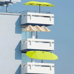 Sonnenschirm 'Salerno', Silbergrau, Ca. 300 X 150 Cm -Gartengeschäft Im Freien 3910503334 Sonnenschirm Salerno ca 300x150cm silbergrau 22 119226