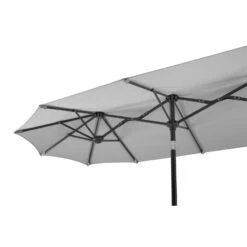 Sonnenschirm 'Salerno', Silbergrau, Ca. 300 X 150 Cm -Gartengeschäft Im Freien 3910503334 Sonnenschirm Salerno ca 300x150cm silbergrau 5 119220