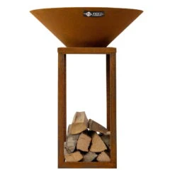 Edelstahl-Feuerstelle 'Fyro 80', Rost, 100 X 100 X 80 Cm -Gartengeschäft Im Freien 3920100738 Feuerstelle Fyro80 Rost Optik 1 109394