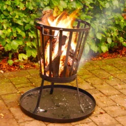 Bodenplatte Für Feuerkorb, Schwarz, Weichstahl, Ca. 50,3 X 50,3 X 3 Cm, 1,47 Kg -Gartengeschäft Im Freien 3920150145 Bodenplatte Feuerkorb 1 113471