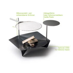 Höfats TRIPLE Grillrost Aus Edelstahl, Maße 45 Cm -Gartengeschäft Im Freien 3920501765 TRIPLE Grillrost D45cm 4 57579