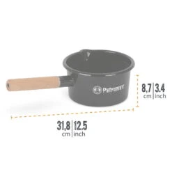 Petromax Stieltopf, Schwarz, Edelstahl/Holz, Ca. 1 Liter -Gartengeschäft Im Freien 3920502263 petromax emaille stieltopf 1 121454