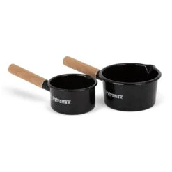 Petromax Stieltopf, Schwarz, Edelstahl/Holz, Ca. 1 Liter -Gartengeschäft Im Freien 3920502263 petromax emaille stieltopf 3 121452