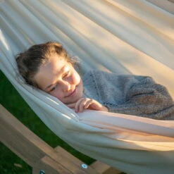 LA SIESTA Doppel-Hängematte Brisa, Vanilla, Outdoor Material, Bis 160 Kg, Wetterfest -Gartengeschäft Im Freien 3940200279 Doppel Haengematte Brisa vanilla Outdoor Material 14 61113