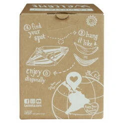 Single-Hängematte 'Paloma', La Siesta, Grau, Bio-Baumwolle, 26 X 21 X 19 Cm -Gartengeschäft Im Freien 3940200302 Single Haengematte Paloma Geschenkbox Bio Baumwolle 5 86545