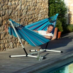 LA SIESTA Doppel-Hängematte 'Brisa' -Gartengeschäft Im Freien 3940200307 DoppelHaengematte Brisa Wave wetterbestaendig 1 86048