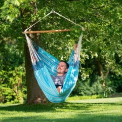 LA SIESTA Hängesessel 'Habana Azure', Blau 10 LA SIESTA Hängesessel 'Habana Azure', Blau -Gartengeschäft Im Freien 3940200314 Comfort Haengesessel Habana Azure Bio Baumwolle 6 86066