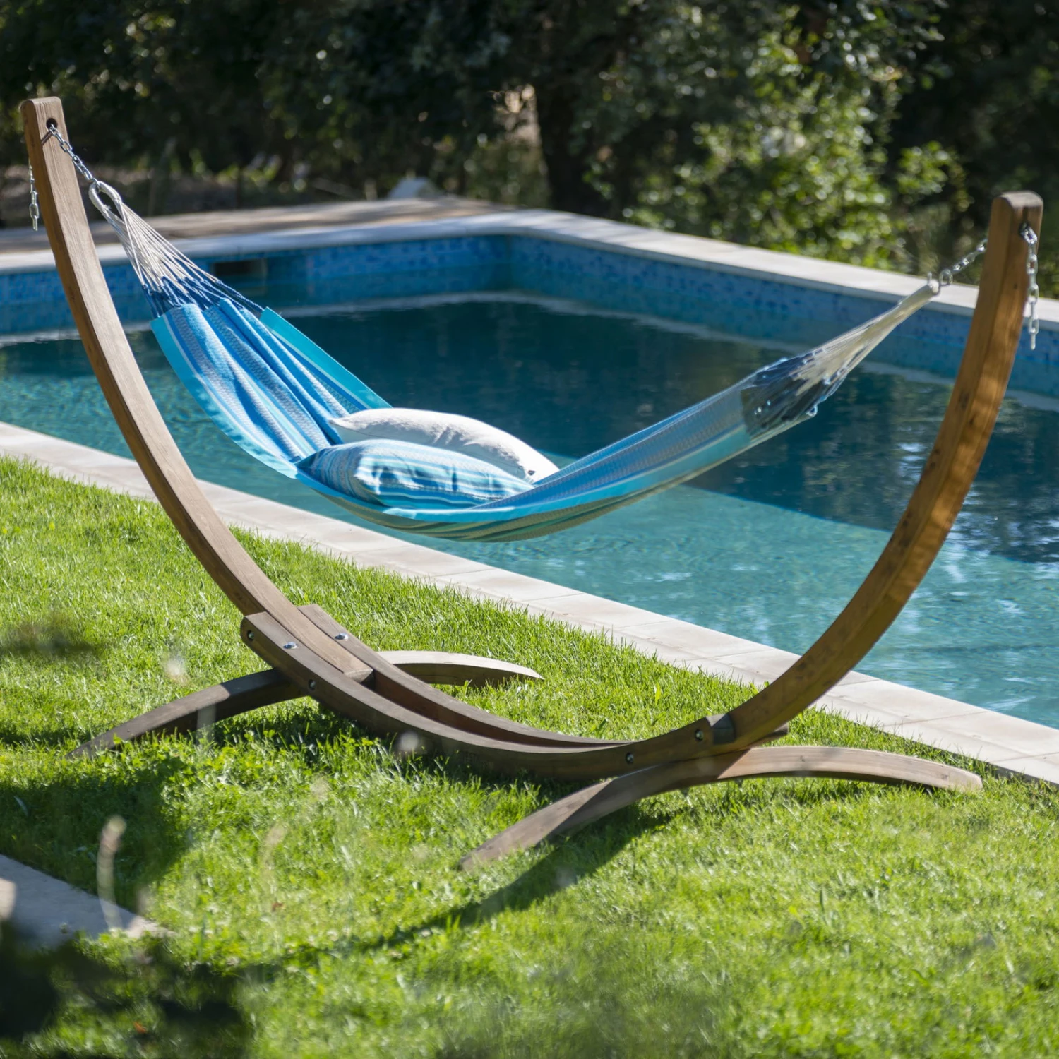 LA SIESTA Hängematte 'Modesta', Azure, Doppel - L 350 X B 160 Cm 4 LA SIESTA Hängematte 'Modesta', Azure, Doppel - L 350 X B 160 Cm – Bild 2