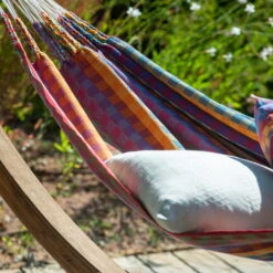 LA SIESTA Doppel-Hängematte 'Modesta', Flowers, 350 X 160 Cm -Gartengeschäft Im Freien 3940200339 Doppel Haengematte Flora Flowers Bio Baumwolle 3 106119