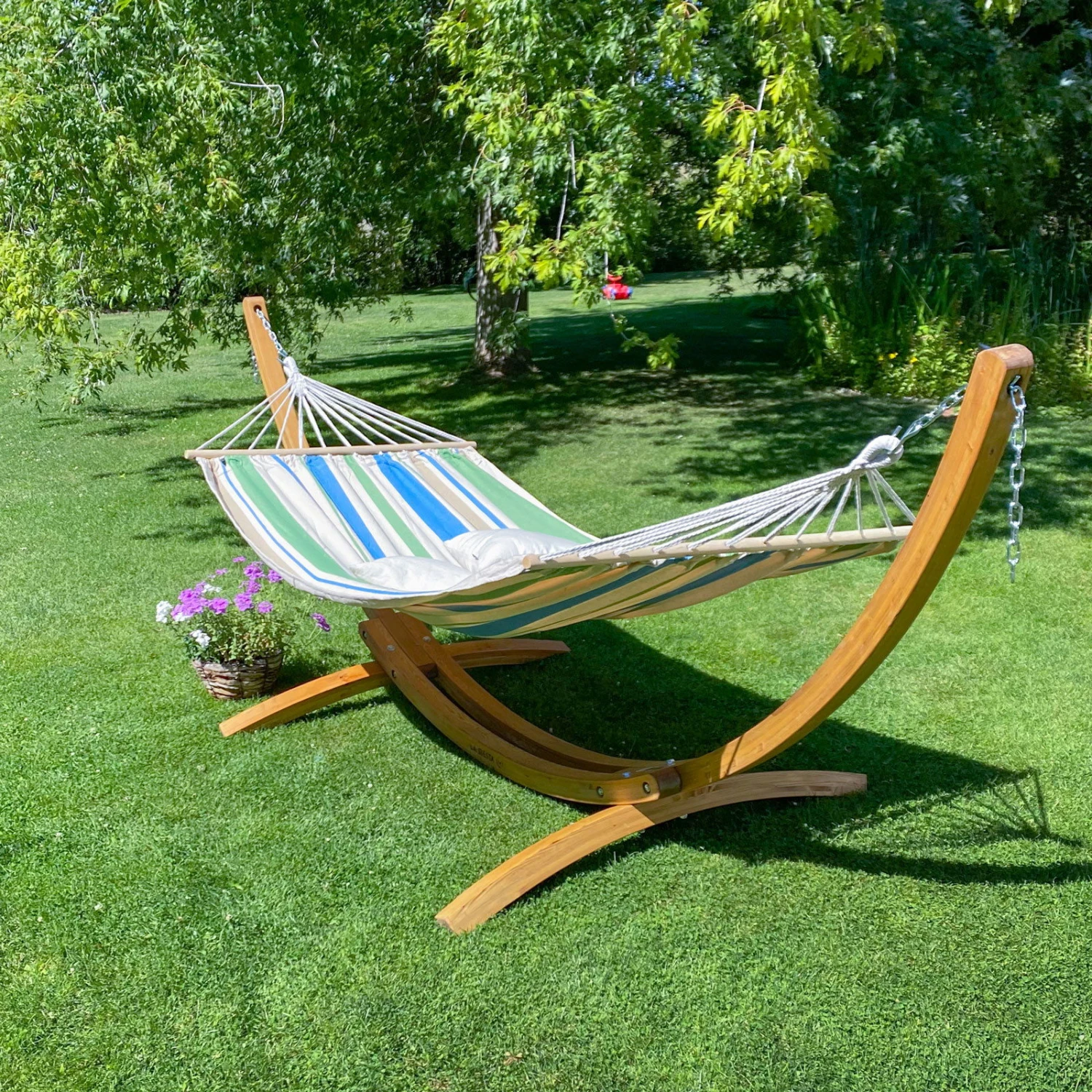 Single Stabhängematte & Gestell, Green Bay 4 Single Stabhängematte & Gestell, Green Bay – Bild 2