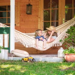 LA SIESTA Kingsize Hängematte 'Bossanova', Latte -Gartengeschäft Im Freien 3940200348 Kingsize Haengematte Bossanova Latte Bio Baumwolle 3 106147