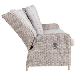 Kölle Geflechtbank 'Heidelberg' 2,5 Sitzer, Inkl. Auflage Stone Grey -Gartengeschäft Im Freien 3950100890 Geflechtbank Heidelberg 2 5Sitzer Koelle rattanbraun inkl Auflage stonegrey 01 47953