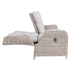 Kölle Geflechtbank 'Heidelberg' 2,5 Sitzer, Inkl. Auflage Stone Grey -Gartengeschäft Im Freien 3950100890 Geflechtbank Heidelberg 2 5Sitzer Koelle rattanbraun inkl Auflage stonegrey 03 47955