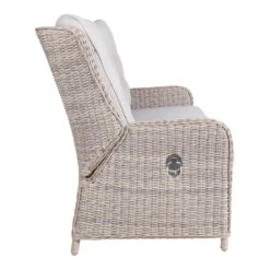 Kölle Geflechtbank 'Heidelberg' 2,5 Sitzer, Inkl. Auflage Stone Grey -Gartengeschäft Im Freien 3950100890 Geflechtbank Heidelberg 2 5Sitzer Koelle rattanbraun inkl Auflage stonegrey 47952