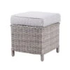 Hocker "Heidelberg", Ca. 40 X 40 X H 45 Cm, Stone Grey, Rattanbaun -Gartengeschäft Im Freien 3950100949 Hocker Heidelberg Koelle ca 40x40xH45cm Auflage royal stone 2 59094