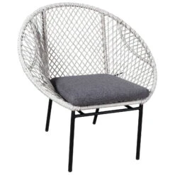 Sitzmöbelgruppe 'Nairobi' Inkl. Auflagen, 4-teilig, Grau -Gartengeschäft Im Freien 3950101014 Alu Geflechtgruppe Nairobi 4tlg grau inkl Kissen 12 86026