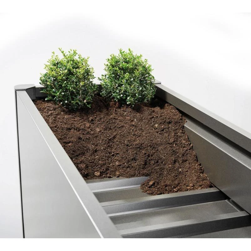 Biohort Pflanzbeet Belvedere, Inkl. Einlegeboden, Verzinktes Stahlblech, Dunkelgrau-metallic 4 Biohort Pflanzbeet Belvedere, Inkl. Einlegeboden, Verzinktes Stahlblech, Dunkelgrau-metallic – Bild 2